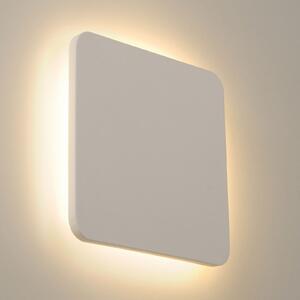 SLV Plastra Aplică de perete LED din gips unghiular 30x30cm, Alb, Camera de zi / sufragerie, Tencuială / Argilă, Modern