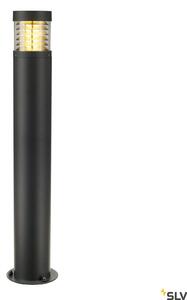 SLV F-POL Bornă luminoasă înălțime 86cm rotund antracit, reglabil, Negru, Metal, Modern