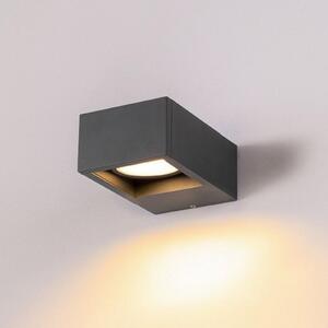 SLV Eskina Frame LED în aer liber cu 1 lumină CCT, Negru, Metal, Modern, Perete unghiular