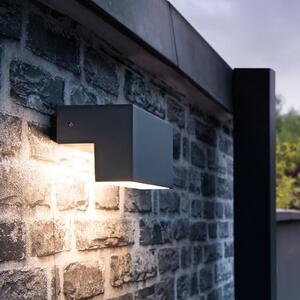 SLV L-Line Out LED lampă de perete pentru exterior CCT, lățime 15cm, Negru, Metal, Modern, Soclu de perete jos