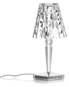 Lampă de masă Kartell, Big Battery, Transparent, Camera de zi, Plastic, Design