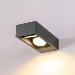 SLV Eskina Frame LED în aer liber 2-light CCT, Negru, Metal, Modern, Perete unghiular