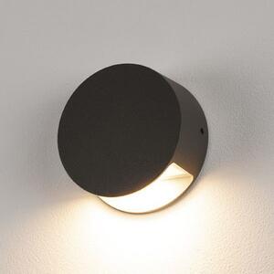 SLV Pema LED de perete, antracit, Negru, Sticlă, Modern, Perete rotund