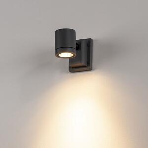 SLV Myra, lampă de perete pentru exterior, 1 lumină, antracit, reglabil, Negru, Metal, Modern
