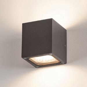 SLV Sitra Cube pentru exterior, antracit, Negru, Metal, Modern, Perete unghiular
