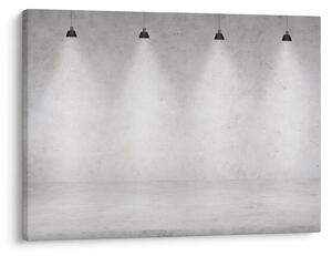 Tablou - Perete de beton cu lumini (70x50 cm)