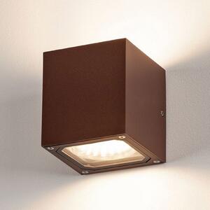 SLV Sitra Cube pentru exterior, maro ruginiu, Maro / Rugină, Metal, Modern, Perete unghiular