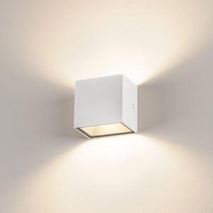 SLV Sitra Cube LED pentru exterior, alb, Alb, Metal, Modern, Perete unghiular