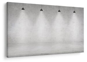 Tablou - Perete de beton cu lumini (90x60 cm)