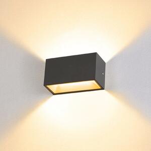 SLV Sitra LED lampă de perete pentru exterior sus/jos 20 antracit, Negru, Metal, Modern