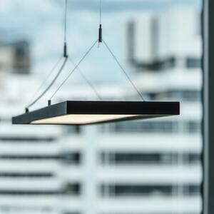 SLV Worklight Lampă suspendată LED pentru birou, negru, reglabil, Negru, Studiu / Birou, Metal, Modern