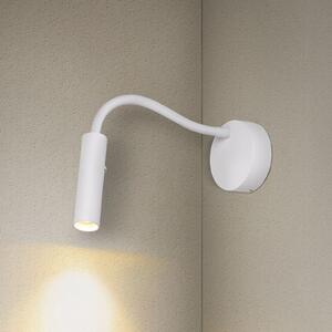 SLV Karpo Goose Aplică de perete cu LED, dimabilă, alb, reglabil, Alb, dormitor, Metal, Modern, Lumină de lectură