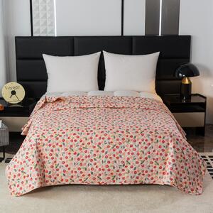 Cuvertura de pat cu model STRAWBERRY roz Dimensiune: 220 x 240 cm
