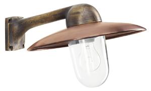 K.S. Verlichting Lampă de perete exterior Fabrique, alamă/cupru, lățime 38 cm IP44, reglabil, Auriu / Alamă, Metal