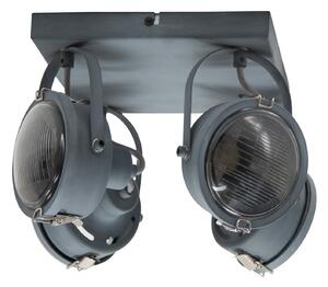 K.S. Verlichting Plafonieră pătrată Satellite în gri, reglabil, Gri, Bucătărie, Metal, Design industrial