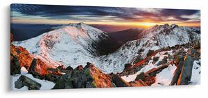 Tablou - Panoramă montană de iarnă (120x50 cm)