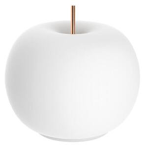 Kdln Lampă de masă LED Kushi, alb/cupru, Ø 17 cm, sticlă, Alb, Camera de zi / sufragerie, Metal, Design, glob