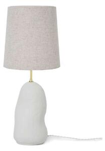 Lampă de masă ferm LIVING, Alb, Camera de zi, Țesătură / Textil