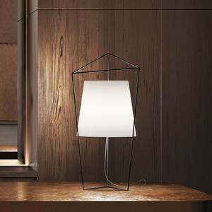 Kdln Lampă de masă Tatu, culoare alamă, înălțime 69 cm, sticlă, reglabil, Auriu / Alamă, Camera de zi / sufragerie, Sticlă, Design