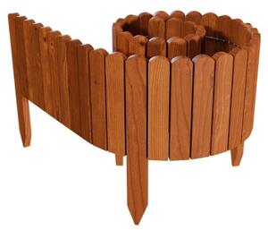 Gard de gradina decorativ din lemn, maro, 200x20 cm