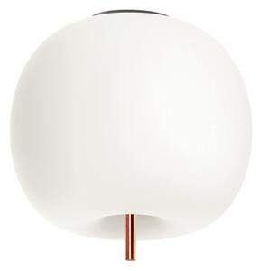Kdln plafonieră Kushi, culoare cupru/alb, Ø 16 cm, sticlă, reglabil, Alb, Camera de zi / sufragerie, Sticlă, Design