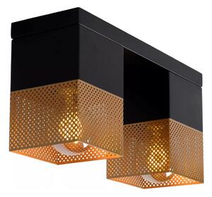 Plafonieră Lucide 21123/02/02 RENATE 2xE27/40W/230V auriu/negru