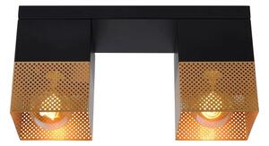 Plafonieră Lucide 21123/02/02 RENATE 2xE27/40W/230V auriu/negru