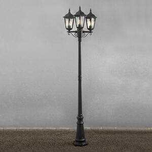 Konstsmide Lampadar Firenze, 3 fluxuri, negru, reglabil, Negru, Metal, Casă de țară / Rustic