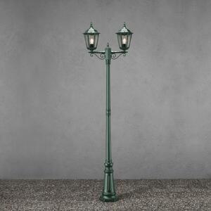 Konstsmide Lampadar Firenze, 2 fluxuri, verde, Verde, Sticlă, Casă de țară / Rustic