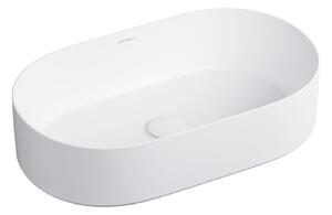 Omnires Mesa lavoar 53x32 cm ovale de blat alb MESA530BM