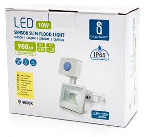 Proiector LED cu senzor LED/10W/230V 4000K IP65 alb Aigostar