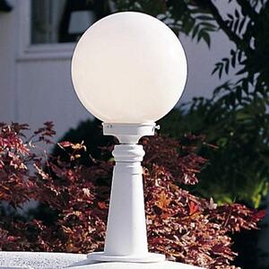 Konstsmide Lampă cu postament Arcturus abajur sferic, Alb, Metal, Modern, Glob pentru exterior