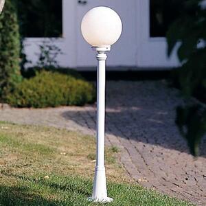 Konstsmide Lampă de trotuar Arcturus cu abajur sferic, Alb, Metal, Modern, Glob pentru exterior