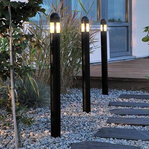 Konstsmide Set versatil de 3 lumini iluminat cu LED-uri pentru alei Amalfi, Negru, Metal, Modern, Boltă de exterior / cale de acces