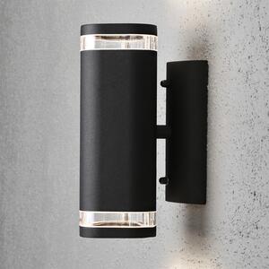 Konstsmide Aplică de exterior Modena cu fantă, 2 fl, negru, reglabil, Negru, Metal, Modern
