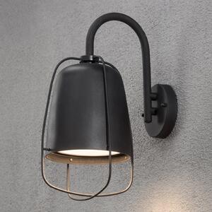 Konstsmide Aplică de exterior Perugia, negru, reglabil, Negru, Metal
