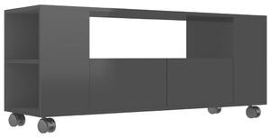 Comodă TV, negru extralucios, 120x35x48 cm, lemn prelucrat