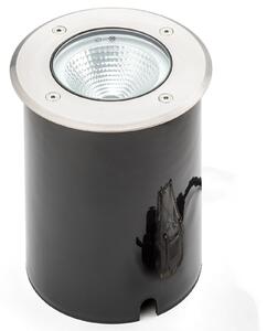 Konstsmide Tuva - spot LED încastrare sol formă rotundă, IP65, Metalic, Metal, Modern, Corpuri de iluminat încastrate rotunde