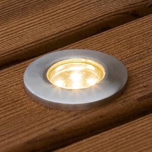 Konstsmide Set de 6 spoturi podea Mini-LED, model plat, Metalic, Metal, Modern, Corpuri de iluminat încastrate rotunde