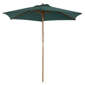 Umbrela din Lemn Outsunny, verde, Ø2.5m | Aosom RO