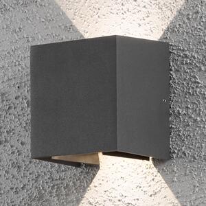 Konstsmide Aplică LED de exterior Cremona 13 cm antracit, Negru, Metal, Modern