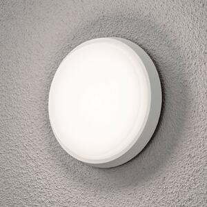 Konstsmide Aplică LED de exterior Cesena, rotund, Alb, Plastic, Modern