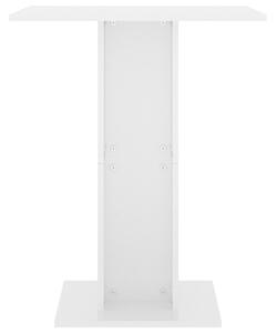 Masă de bistro, alb extralucios, 60 x 60 x 75 cm, PAL