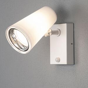 Konstsmide Proiector LED perete exterior Fano, detect mișcare, reglabil, Alb, Metal, Modern