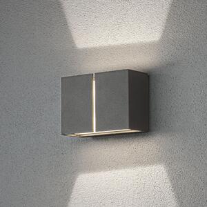 Konstsmide Aplică LED de exterior Pavia, gri închis, Gri, Metal, Modern