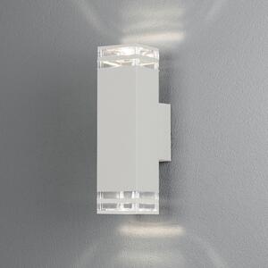Konstsmide Aplică de exterior Pollux up/down înălțime 27,5cm, reglabil, Alb, Metal, Modern