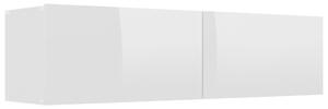 Comodă TV, alb extralucios, 120 x 30 x 30 cm, PAL