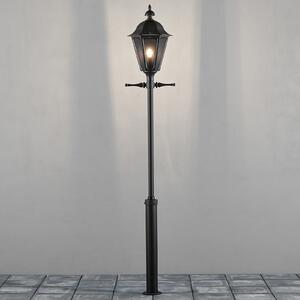 Konstsmide Lampadar Pallas, negru, reglabil, Negru, Metal