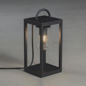 Konstsmide Lampă de terasă Bologna Mini, înălțime 33cm, Negru, Metal, Modern