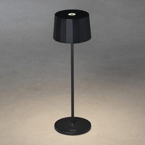 Konstsmide Lampă LED de masă Positano exterior, negru, reglabil, Negru, Metal, Modern